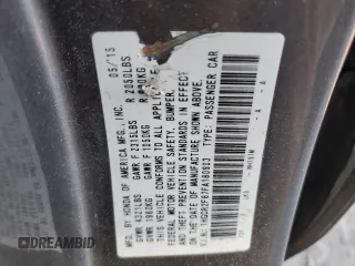 2015 Honda Accord EX-L z VIN 1HGCR2F87FA180903, wystawiony jako Copart lot #83807484 z przebiegiem 149 077 mil mil oraz Czysty tytuł • Clean title. Historia ofert i sprzedaży dostępna na DreamBid. Obrazek 14.