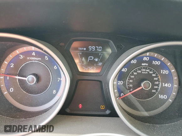 2014 Hyundai Elantra SE z VIN KMHDH4AE6EU145552, wystawiony jako Copart lot #56427085 z przebiegiem 74 753 mil mil oraz Szkoda całkowita • Salvage title. Historia ofert i sprzedaży dostępna na DreamBid. Obrazek 9.