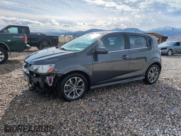 2017 Chevrolet Sonic LT with VIN 1G1JD6SB8H4104808, listed as a Copart auction lot 43740025 with 76,731 mi miles and Salvage Title. Bid and sale history available at carsss.com. Image 1.