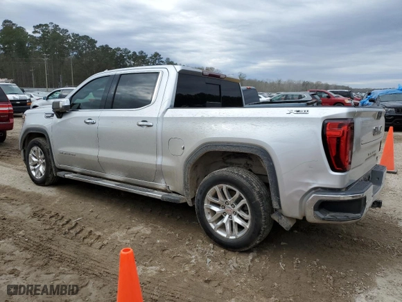 2021 GMC Sierra 1500 SLT with VIN 3GTU9DET2MG283410, listed as a Copart auction lot 87686155 with 96,020 mi miles and Salvage Title. Bid and sale history available at carsss.com. Image 2.