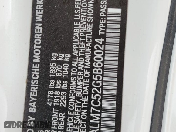 2016 BMW Z4 sDrive35i z VIN WBALM7C52G5B60024, wystawiony jako Copart lot #49235955 z przebiegiem 16 673 mil mil oraz Szkoda całkowita • Salvage title. Historia ofert i sprzedaży dostępna na DreamBid. Obrazek 12.