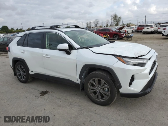 2024 Toyota RAV4 Hybrid XLE Premium with VIN JTMB6RFV3RJ059534, listed as a Copart auction lot 54611825 with 6,319 mi miles and Salvage Title. Bid and sale history available at carsss.com. Image 4.