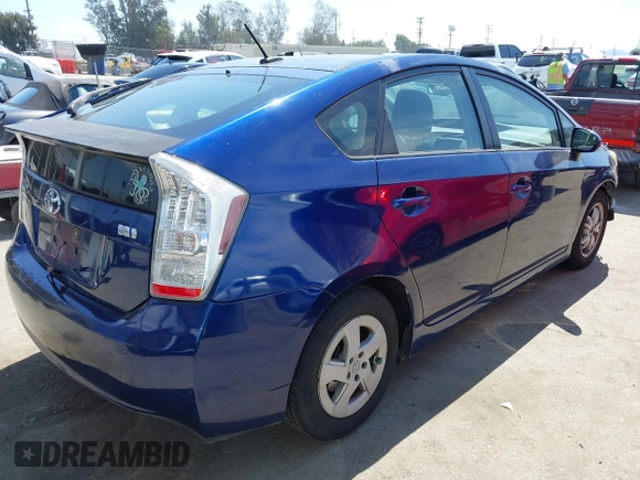 2011 Toyota Prius I with VIN JTDKN3DU5B5343613, listed as a IAAI auction lot 42008657 with 137,578 mi miles. Bid and sale history available at carsss.com. Image 4.