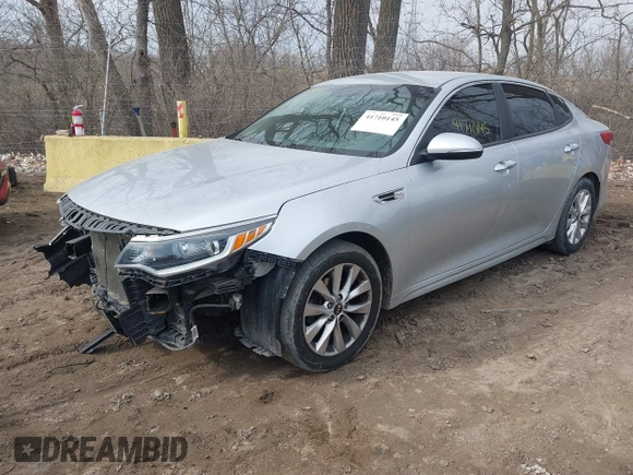 2017 Kia Optima LX with VIN 5XXGT4L36HG147615, listed as a IAAI auction lot 41710145 with 125,743 mi miles. Bid and sale history available at carsss.com. Image 2.