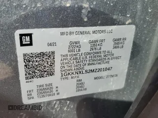 2021 GMC Acadia Denali с VIN 1GKKNXLS2MZ201047, выставлен на аукционе Copart как лот 48813225 с пробегом 44 394 миль миль и Списание • Salvage title. История ставок и продаж доступна на DreamBid. Изображение 13.