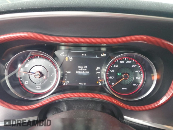 2019 Dodge Charger Scat Pack with VIN 2C3CDXGJ5KH742227, listed as a Copart auction lot 44421325 with 70,467 mi miles and Salvage Title. Bid and sale history available at DreamBid. Image 9.
