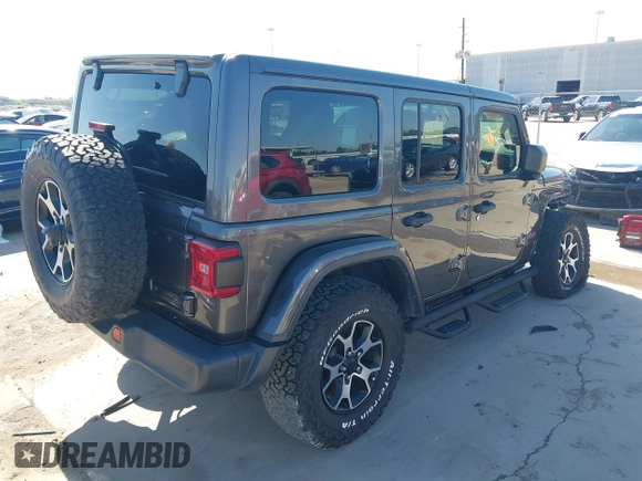 2020 Jeep Wrangler Unlimited Rubicon z VIN 1C4HJXFN0LW300344, wystawiony jako IAAI lot #41943662 z przebiegiem 59 051 mil mil oraz . Historia ofert i sprzedaży dostępna na DreamBid. Obrazek 4.