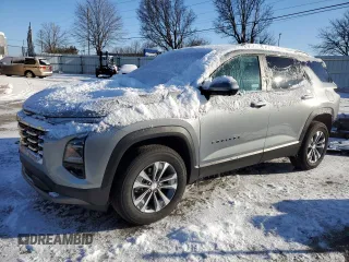 2025 Chevrolet Equinox FWD LT with VIN 3GNAXHEG4SL103195, listed as a Copart auction lot 45025225 with 1,042 mi miles and Salvage Title. Bid and sale history available at carsss.com. Image 1.