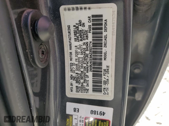 2010 Toyota Corolla with VIN 1NXBU4EE9AZ350774, listed as a Copart auction lot 52951795 with 123,800 mi miles and Non Repairable. Bid and sale history available at carsss.com. Image 14.