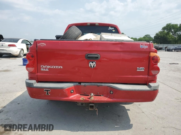 2005 Dodge Dakota SLT with VIN 1D7HE48N55S138534, listed as a Copart auction lot 59226435 with 270,593 mi miles and Clean title. Bid and sale history available at DreamBid. Image 6.