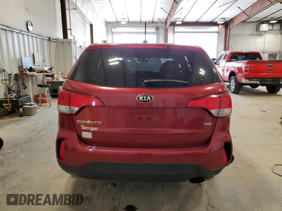 2014 Kia Sorento LX with VIN 5XYKT3A65EG487427, listed as a Copart auction lot 52041315 with 195,327 mi miles and Non Repairable. Bid and sale history available at carsss.com. Image 6.