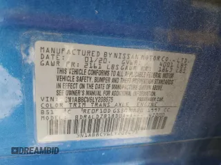 2020 Nissan Sentra SV with VIN 3N1AB8CV6LY208675, listed as a Copart auction lot 53097855 with 90,725 mi miles and Non Repairable. Bid and sale history available at carsss.com. Image 12.