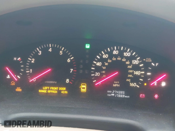 2003 Lexus LS 430 with VIN JTHBN30F530103966, listed as a IAAI auction lot 41964555 with 274,385 mi miles and . Bid and sale history available at DreamBid. Image 7.