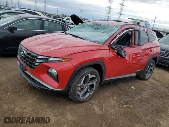 2023 Hyundai Tucson SEL with VIN 5NMJFCAE2PH264958, listed as a Copart auction lot 50922015 with 34,240 mi miles and Salvage Title. Bid and sale history available at DreamBid. Image 1.