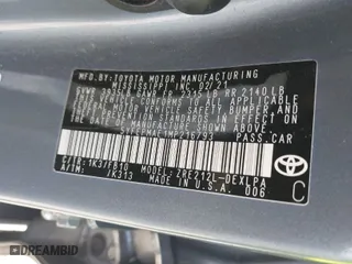 2021 Toyota Corolla LE with VIN 5YFEPMAE1MP216793, listed as a IAAI auction lot 41420038 with 117,115 mi miles. Bid and sale history available at carsss.com. Image 9.