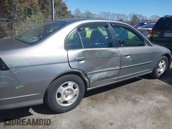 2004 Honda Civic with VIN JHMES966X4S021432, listed as a IAAI auction lot 41863664 with 213,261 mi miles. Bid and sale history available at carsss.com. Image 6.