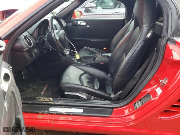 2005 Porsche Boxster with VIN WP0CA29855S710134, listed as a Copart auction lot 46417205 with 0 mi miles and Salvage Title. Bid and sale history available at carsss.com. Image 7.