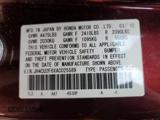 2010 Acura TSX z VIN JH4CU2F6XAC025589, wystawiony jako Copart lot #50413455 z przebiegiem 75 407 mil mil oraz Szkody całkowita. Historia ofert i sprzedaży dostępna na DreamBid. Obrazek 15.