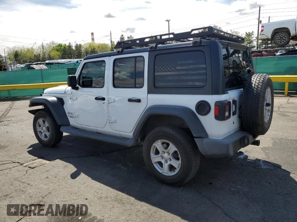 2018 Jeep Wrangler Unlimited Sport S with VIN 1C4HJXDN9JW279137, listed as a Copart auction lot 55357535 with 72,104 mi miles and Salvage title. Bid and sale history available at DreamBid. Image 2.