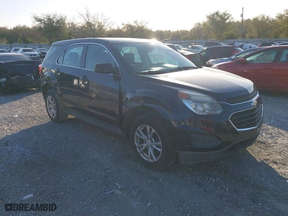 2017 Chevrolet Equinox LS with VIN 2GNFLEEK8H6110930, listed as a IAAI auction lot 41806644 with 150,573 mi miles. Bid and sale history available at carsss.com. Image 1.