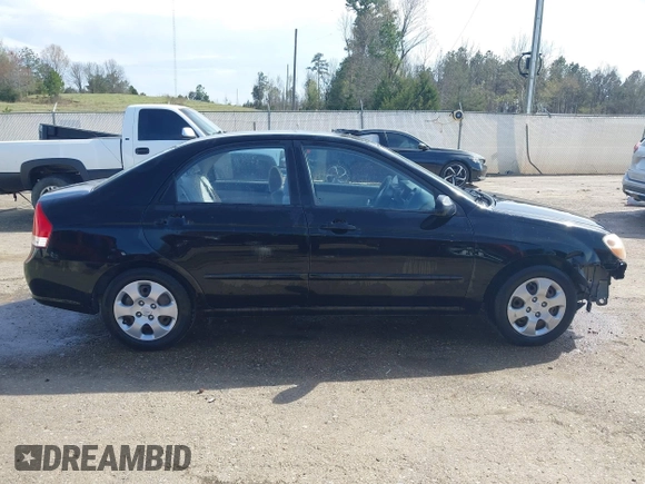 2008 Kia Spectra EX with VIN KNAFE121085549166, listed as a IAAI auction lot 41890354 with 214,401 mi miles. Bid and sale history available at carsss.com. Image 14.