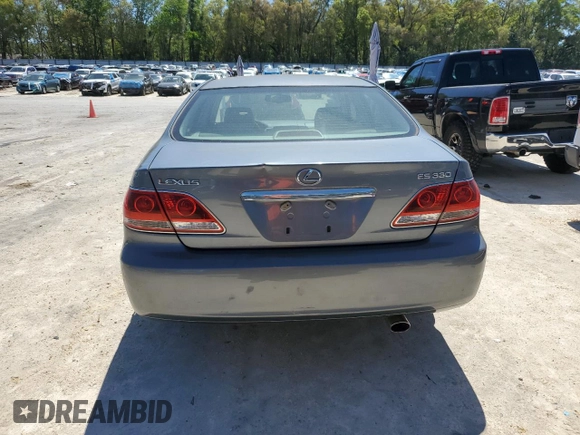 2005 Lexus ES 350 with VIN JTHBA30G355102633, listed as a Copart auction lot 49729005 with 87,397 mi miles and Non Repairable. Bid and sale history available at DreamBid. Image 6.