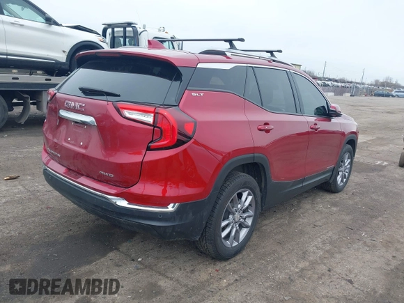 2022 GMC Terrain SLT with VIN 3GKALVEV2NL141924, listed as a IAAI auction lot 41957323 with 52,341 mi miles and . Bid and sale history available at DreamBid. Image 4.