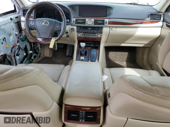 2014 Lexus LS 460 L with VIN JTHDL5EF4E5006895, listed as a Copart auction lot 41365124 with 116,785 mi miles and Salvage title. Bid and sale history available at DreamBid. Image 8.