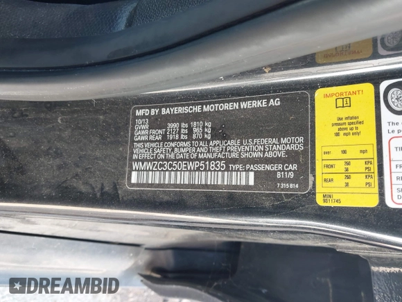 2014 MINI Countryman S z VIN WMWZC3C50EWP51835, wystawiony jako IAAI lot #42338211 z przebiegiem 137 371 mil mil oraz . Historia ofert i sprzedaży dostępna na DreamBid. Obrazek 9.