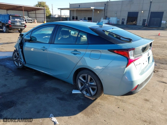 2019 Toyota Prius L Eco with VIN JTDKARFU5K3098982, listed as a IAAI auction lot 41295370 with 1 mi miles. Bid and sale history available at carsss.com. Image 3.