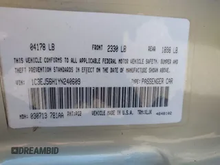 2000 Chrysler Cirrus LXi z VIN 1C3EJ56H1YN240609, wystawiony jako IAAI lot #42305281 z przebiegiem Nie podano mil oraz . Historia ofert i sprzedaży dostępna na DreamBid. Obrazek 9.