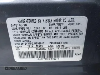 2018 Infiniti Q50 3.0t LUXE with VIN JN1EV7AP0JM592010, listed as a IAAI auction lot 41521512 with 103,966 mi miles. Bid and sale history available at carsss.com. Image 9.