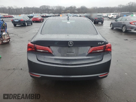 2015 Acura TLX V6 Advance with VIN 19UUB2F74FA023099, listed as a Copart auction lot 48636865 with 74,499 mi miles and Salvage Title. Bid and sale history available at carsss.com. Image 6.