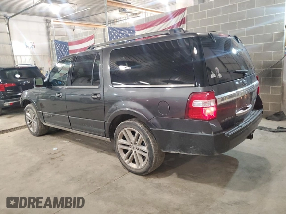 2017 Ford Expedition EL Platinum with VIN 1FMJK1MT5HEA20893, listed as a Copart auction lot 80645714 with 158,608 mi miles and Salvage Title. Bid and sale history available at carsss.com. Image 2.