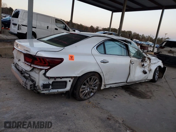 2014 Lexus LS 460 L with VIN JTHGL5EF7E5053268, listed as a Copart auction lot 83694764 with Not provided miles and Salvage title. Bid and sale history available at DreamBid. Image 3.