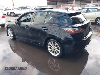 2011 Lexus CT 200h with VIN JTHKD5BH2B2031222, listed as a IAAI auction lot 41551693 with 123,596 mi miles. Bid and sale history available at carsss.com. Image 3.