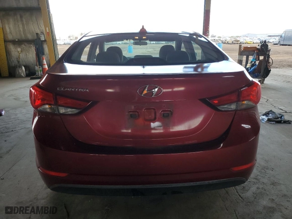 2016 Hyundai Elantra GL with VIN 5NPDH4AE9GH697158, listed as a Copart auction lot 42976805 with 67,883 mi miles and Salvage Title. Bid and sale history available at carsss.com. Image 6.
