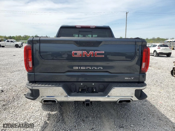 2022 GMC Sierra 1500 SLT with VIN 1GTU9DED5NZ175017, listed as a Copart auction lot 54352495 with 41,068 mi miles and Salvage Title. Bid and sale history available at carsss.com. Image 6.