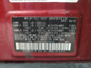 2011 Subaru Outback 2.5i Prem AWP with VIN 4S4BRBCCXB3324019, listed as a Copart auction lot 52588285 with 192,029 mi miles and Salvage Title. Bid and sale history available at carsss.com. Image 13.