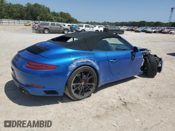 2018 Porsche 911 Carrera S with VIN WP0CB2A99JS148010, listed as a Copart auction lot 65544414 with 36,400 mi miles and Salvage Title. Bid and sale history available at carsss.com. Image 3.