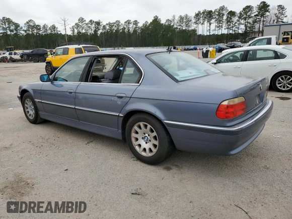 2001 BMW 7 Series 740iL with VIN WBAGH83461DP28126, listed as a Copart auction lot 48966135 with 137,814 mi miles and Clean Title. Bid and sale history available at carsss.com. Image 2.