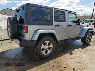 2018 Jeep Wrangler JK Unlimited Sahara with VIN 1C4HJWEG8JL921696, listed as a Copart auction lot 50803695 with 115,729 mi miles and Salvage Title. Bid and sale history available at carsss.com. Image 3.
