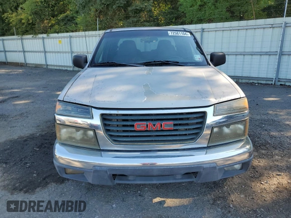 2005 GMC Canyon 1SC SLE Z85 with VIN 1GTCS136258255965, listed as a Copart auction lot 72581104 with 220,776 mi miles and Salvage Title. Bid and sale history available at carsss.com. Image 5.