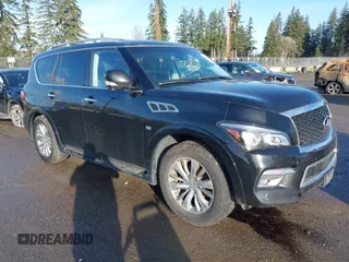 2015 Infiniti QX80 with VIN JN8AZ2NE8F9084040, listed as a IAAI auction lot 41720137 with 206,651 mi miles. Bid and sale history available at carsss.com. Image 1.