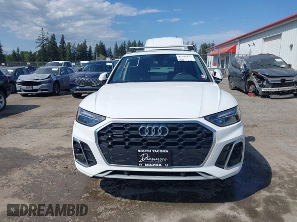 2022 Audi Q5 S line Premium Plus with VIN WA1EAAFY9N2112369, listed as a IAAI auction lot 42085322 with 58,303 mi miles and . Bid and sale history available at DreamBid. Image 12.