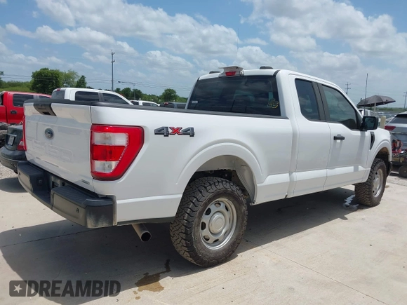 2021 Ford F-150 XL with VIN 1FTEX1EP7MKF05489, listed as a IAAI auction lot 42524599 with 82,824 mi miles and . Bid and sale history available at DreamBid. Image 4.