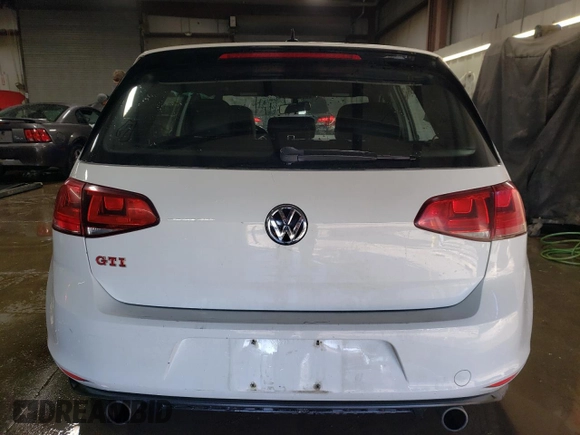 2017 Volkswagen Golf GTI Autobahn with VIN 3VW547AU8HM073563, listed as a Copart auction lot 80335064 with 63,730 mi miles and Salvage Title. Bid and sale history available at carsss.com. Image 6.