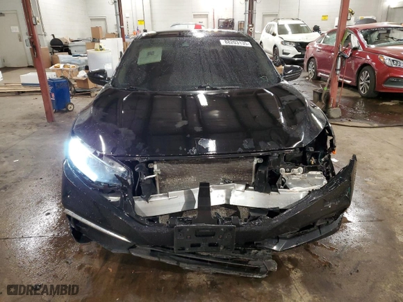2021 Honda Civic Sedan LX with VIN 2HGFC2F60MH543523, listed as a Copart auction lot 88203135 with 76,643 mi miles and Salvage Title. Bid and sale history available at carsss.com. Image 5.