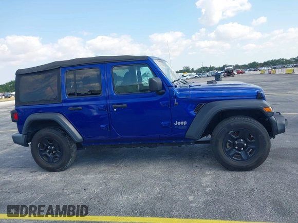 2018 Jeep Wrangler Unlimited Sport z VIN 1C4HJXDNXJW289319, wystawiony jako IAAI lot #42066282 z przebiegiem 76 963 mil mil oraz . Historia ofert i sprzedaży dostępna na DreamBid. Obrazek 12.