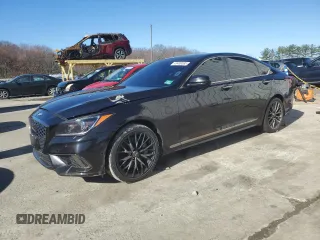 2018 Genesis G80 3.3T Sport with VIN KMHGN4JB0JU249217, listed as a Copart auction lot 49489395 with 141,600 mi miles and Clean Title. Bid and sale history available at carsss.com. Image 1.